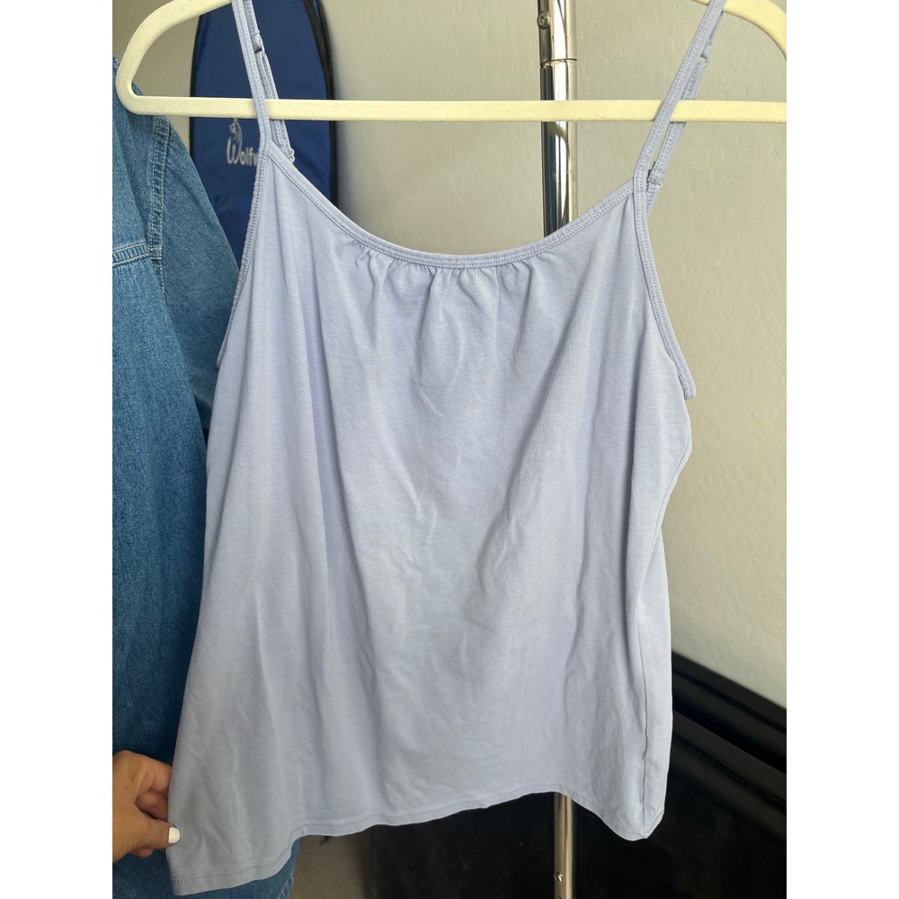 Light Blue Cami Tank Top J. Jill Perfect Feminine Camisole Adjustable Straps M